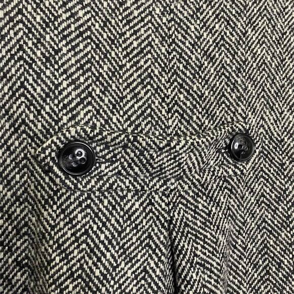 Jason Kole Women's Coat Jacket Black & White Chevron Wool Button Front Size M - Picture 5 of 8
